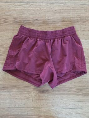 Adidas Women's Burgundy Athletic Shorts, Size Extra Small